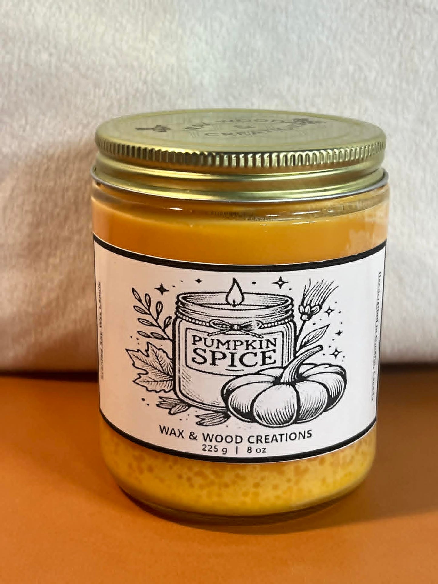 Pumpkin Spice Candle Soy Wax 8 oz