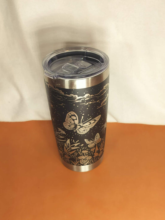 Cat Chasing Butterflies 20 oz