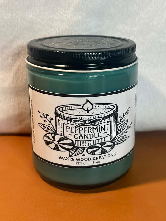 Peppermint Candle Soy Wax 8oz