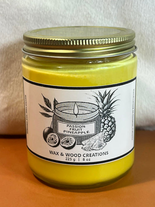 Passion Fruit Pineapple Candle Soy Wax 8 oz